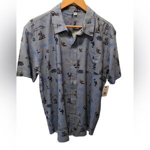 Born & Raised Music Festival Hawaiian Shirt XL Cowboys Rodeo Cactus Pockets